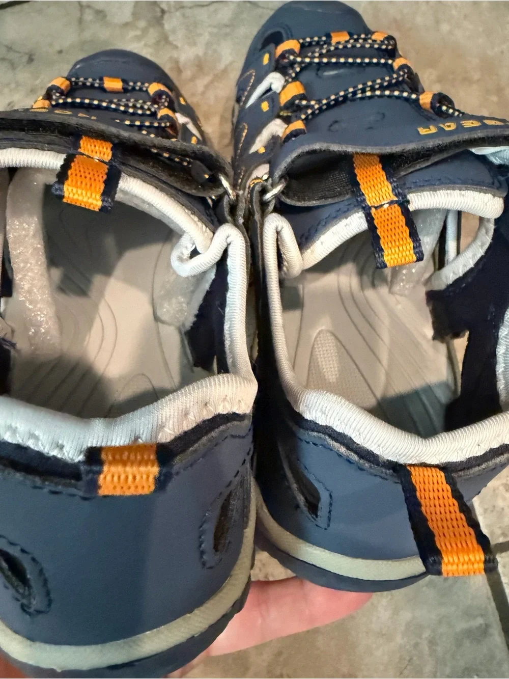 Hobibear Kids Navy and Orange Sandals